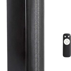 Basics 34″ 1500W Premium Portable Oscillating Ceramic Tower Space Heater with Remote, 3 Heat Settings