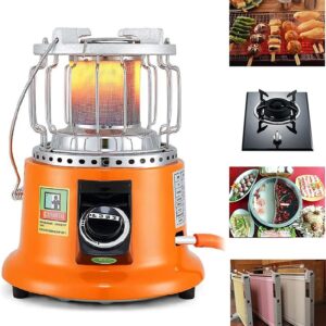 Camping Outdoor Propane Heater Stove,3.7kw Outdoor Heater Space Heater with Handle Heaters,Adjustable Multifunctional Gas Heater for Ice Fishing Hiking Hunting Patio Camping Caravan (Size : Methane)
