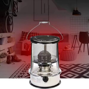 Camping Stove Kerosene Heaters White Kerosene Stove Burner 6L Emergency Stove for Indoor Outdoor Deck Office Ice Fishing Adjustable Flame and 6 Wicks Portable Heater