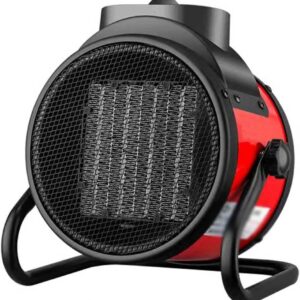 CJGKDJS Mini Electric Heater,2kw Portable Industrial Fan Heater,Small Drum Fan Heater,for Commercial,Indoor Spaces,Hotel,Camping. (21x16x23cm)