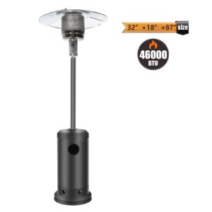 Clearance Items Outdoor Patio Heater With Wheels,Propane 46,000 BTU Premium Outdoor Patio Heater