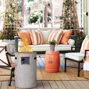 CLEARANCE! 25” Ore Powder 30,000BTU Adjustable Flame Propane Gas Fire Table with Waterproof Cover