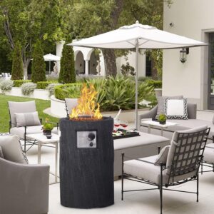 CLEARANCE! 25” Ore Powder Adjustable Flame Propane Gas Fire Table with Waterproof Cover