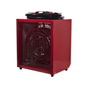 Comfort Zone 4800W, Industrial, Electric, Portable Fan Forced  Workshop Space Heater, Red