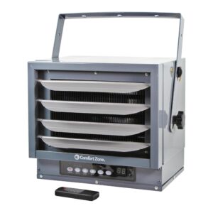 Comfort Zone 6,000W,Electric, Ceiling-Mounted, Digital, Fan-Forced Industrial Heater, Grey