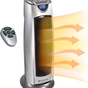 Comfort Zone CZ499R Ceramic Electric Tower Fan-Forced Heater