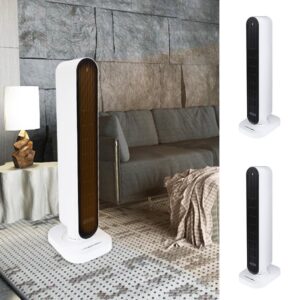 CUH Electric Space Heater Tower White Heaters Fan Standing Instant Heating 4 Heat Modes Indoor Bedroom