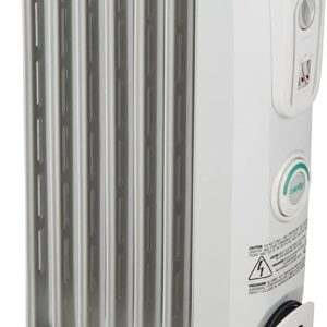 De'Longhi Comfort Temp Full Room Radiant Thermostat, 3 Heat Settings, Energy Saving, Safety Features, Nice for Home with Pets/Kids, 27″ x 6.5″ x 15.5″, Light Gray