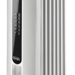 De'Longhi Radia S Eco Digital Full Room Radiant Heater, 15″w x 6″d x 25″h, Light Gray
