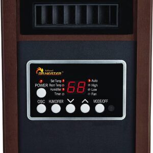 Dr Infrared Heater DR-998W, Dual Heating System, Walnut
