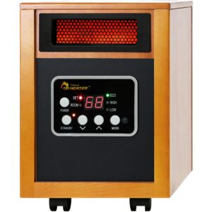 Dr. Infrared Heater DR-968 Electric Portable Infrared Space Heater, 1500-Watt, Cherry
