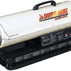 Dura Heat DFA50 50K BTU Kero Forced Air Heater with Carrying Handle,White/Black