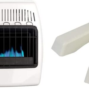 Dyna-Glo 30,000 BTU Natural Gas Blue Flame Vent  Wall Heater, White & Wall Heater Base Legs
