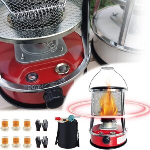 Efficient Kerosene Stove Camping Heater Stove with Cooking System Space Heater 4.6L Large Capacity Tent Heater Indoor Kerosene Heater for Camping Hiking Survival Table (Color : Red-4.6L)