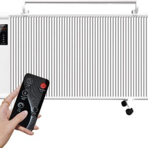 Electric Heater with Thermostat, 800W Carbon Fiber Infrared Convection Space Heater, Silent Household Energy Saving Radiator Heater with Overheat Protection, -Standing or Wall-Mounted