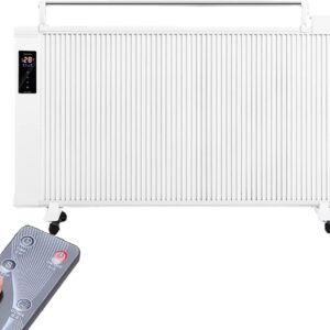 Electric Heater, 800W Carbon Fibre Infrared Convection Heater with Smart Thermostat, Waterproof Silent Home Heater Radiator with Overheat Protection, -Standing or Wall-Mounted