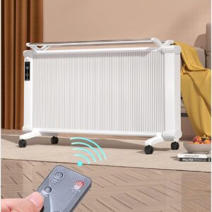 Electric Heater, Infrared Convection Heater with Thermostat, Silent Home Office Energy Efficient Fast Heating Radiator with Safety Overheat Protection, -Standing or Wall-Mounted,800W