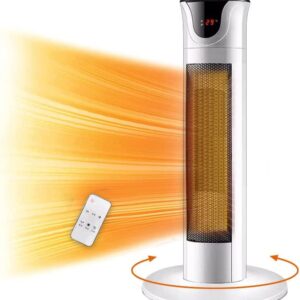 Electric Space Heater for Large Room Space Heater for Whole Room Heating ,Oscillating, Remote Control, Energy Efficient, Ideal for Personal Home/Livingroom/Bathroom Use