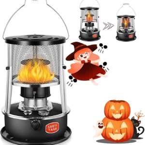 Flxsxq Kerosene Stove Heater,Emergency Heater for Power Outage with Glass Chimney,4.5L Kerosene Heater Burn More Fully,for Balcony Garden Patio or Camping