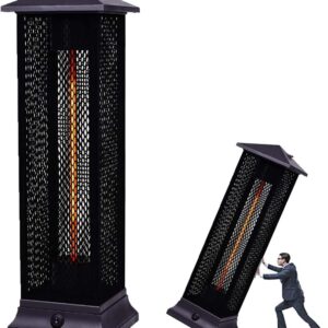 for Outdoor and Indoor Patio Heater,standing Terrace Heater Easy Control Ip55 Waterproof Portable Infrared Radiant Heater Ultra Quiet Work
