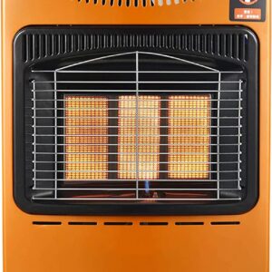 Gas Heater for Interiors Including Hose 3 Heating Levels Up To Gas Fan Heater 4200-Ready for Immediate Use Infrared Ceramic Burner 40 M2 Overturn Protection for Bedroom, Study, Living Room,Natural gas