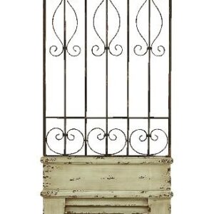 GwG Outlet Wood Panel Resembles Wall Heater in Aged White with Metal 34871