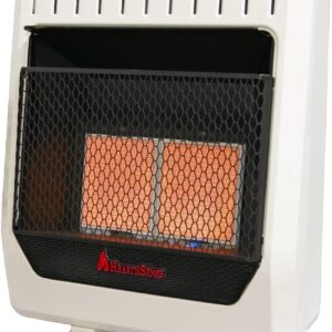 HearthSense Dual Fuel Ventless Infrared Plaque Heater With Base and Blower – 20,000 BTU, T-Stat Control – Model# IR16T-BB-R (Renewed)