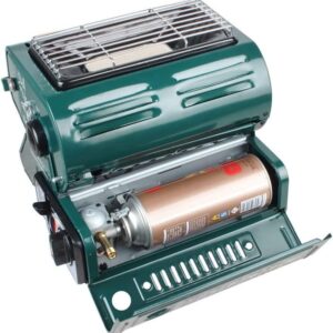 HXSM Camping Gas Heater with Portable Handle Portable Gas Heaters for Home Mobile Butane Heater Compact 2 in 1 Propane Heater & Stove (Color : Green Butane Heater)