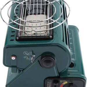HXSM Lightweight Gas Heater for Outdoor Camping Portable Gas Heater for Home Compact Space Heater 2 in 1 Heater Dual Fuel Propane Or Butane (Color : Green Camping Heaters)
