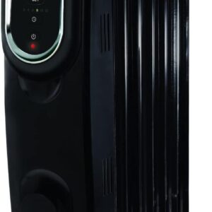 Honeywell HZ-789 EnergySmart Electric Oil Filled Radiator Whole Room Heater, Black, 24.45″ H x 9.06″ D x 13.74″ W (HZ789)