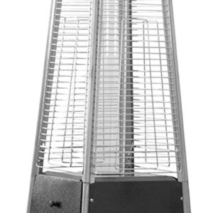 Hiland HLDSO1-GTPC 91-Inch Tall Quartz Glass Tube Heater – With wheels, Matte Black