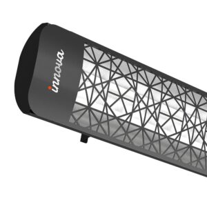 Innova-6000 watt electric infrared dual element heater 277 Black 208 Volt-Outdoor Wall Mount Electric Heater-EF60277B4