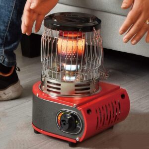 JOJAN Portable Outdoor Butane Heater Camping Gas Stove, Camp Tent Heater, with Convenient Handle, for Ice Fishing Hiking Hunting Backpacking