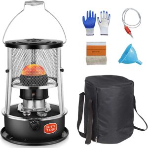 Kerosene Heater for Indoor Outdoor Use, Portable Multifunctional Stove with Storage Bag, Kerosene Stove Heater for Camping Hiking Survival Emergency Patio, Great Heat Output (Black A)