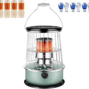 Kerosene Heaters for Indoor Use, Non Electric Heater, Kerosene Stove Heater Lightweight Portable Stainless Steel Oil Heater Glass Burner for Indoor Camping-6L A