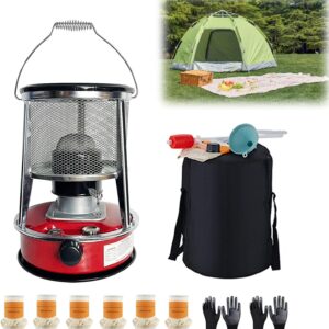 Kerosene Stove Burner 4.6L Large Capacity Portable Kerosene Heater for Indoor Outdoor Patio Camping Heater Red Emergency Heater (Color : Red-4.6L)