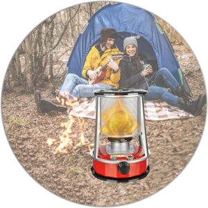 Kerosene Stove for Camping，Portable Indoor Oil Heater Tent Kerosene Heating Stove Non Electric Emergency Heater for Ice Fishing Backpacking Hiking Hunting (Size : 4.6L/Red)