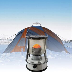 Kerosene Stove Heater, Kerosene Camping Stove Windproof Portable Fuel Oil Stove, 2 in 1 Outdoor Camping Mini Heater for Ice Fishing Backpacking Hiking(White) 6 L (Color : White)