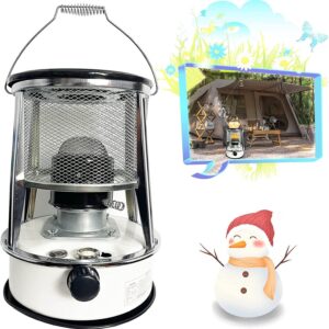 Kerosene Stove Windproof Mobile Heating Heater Stove for Indoor Outdoor Cooking Without Electricity Heating Burner for Ice Fishing Tent Camping Hiking Hunting White 6L (Color : White, Size : 6L)