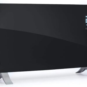 KLARSTEIN holm Curved Ambient, Convection Heater, Portable Electric Heater, 1500 Watts, Temperature Range 41 – 113 °F, Thermostat, Timer Function, ECO Mode, Touch, Protection Class IP24, LED Display, Black