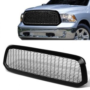13-19 Ram Truck 1500 & Classic (Exclude Rebel) Front Grille - Honeycomb Mesh - Gloss Black
