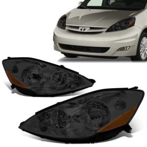 06-10 Toyota Sienna Headlights - Smoked Housing Amber Corner