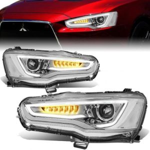 08-17 Mitsubishi Lancer Evolution X EVO 10 Projector Headlights - LED Sequential Turn Signal