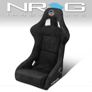 NRG Innovations - 1-Piece Large Size Alcantara Bucket Racing Seat - FRP-302BK