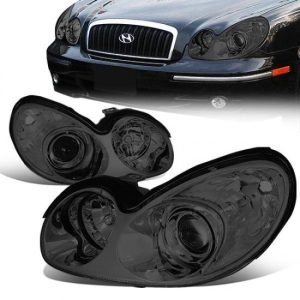 02-05 Hyundai Sonata Projector Headlights - Smoked Housing Clear Corner
