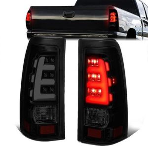 99-03 Chevy Silverado GMC Sierra E Styling LED Tube Tail Lights - Smoked