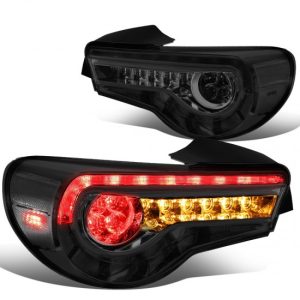 13-16 Subaru BRZ 13-19 Scion FR-S Toyota 86 LED Sequential Turn Signal Tail Lights - Smoked