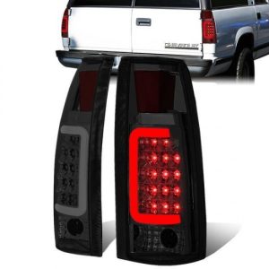 88-00 Chevy Silverado C10 C/K 1500 2500 3500 Suburban LED C-Bar Tail Lights - Smoked
