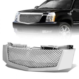 07-14 Cadillac Escalade ESV/EXT Front Grille - Badgeless Diamond Mesh - Chrome