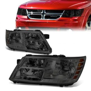 09-17 Dodge Journey Headlights - Smoked Housing Amber Corner